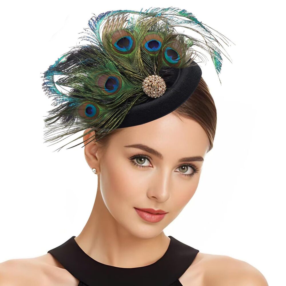 7923 Women's Fascinators Pillbox Hat With Headband & Clip- Embellished
